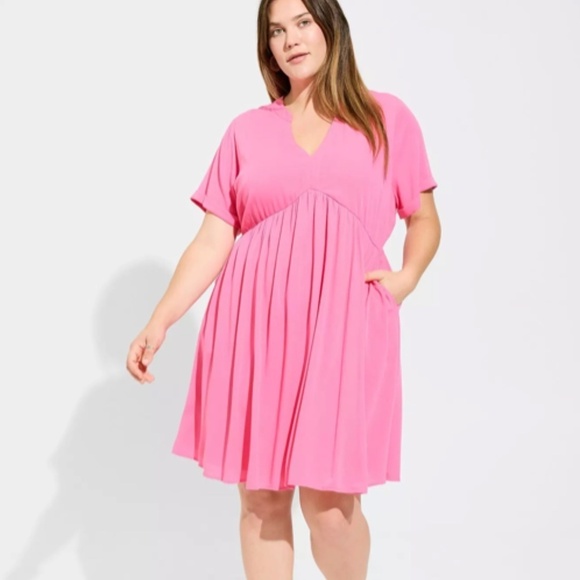 TORRID Mini Washable Gauze Hi Low Waist Tunic Dress - Sangria Sunset - Size 3X - Picture 2 of 13